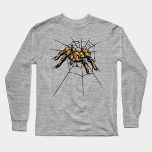 Halloween Spider Web Tarantula Long Sleeve T-Shirt